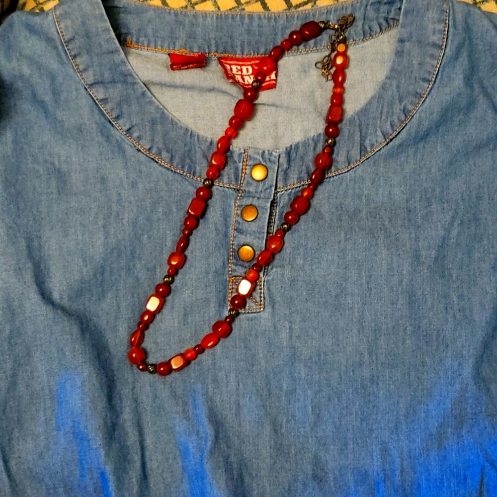 Red Ranch Dress L